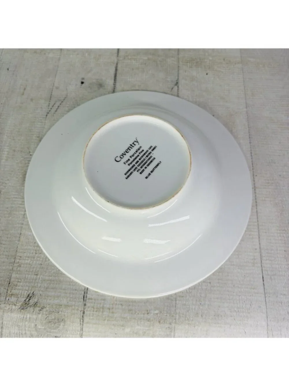 Coventry BLUE BUTTERFLY White Blue Porcelain Large Rim 9 1/4